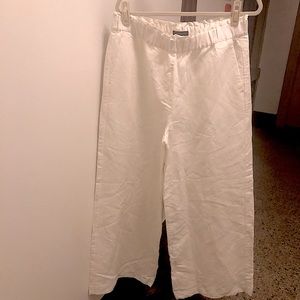 Ann Taylor White Wide Leg Pants